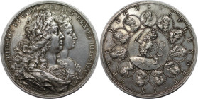 Europäische Münzen und Medaillen, Schweden / Sweden. Friedrich I. (1720-1751). Silbermedaille ND (1723), von J. C. Hedlinger. Auf die königliche Famil...