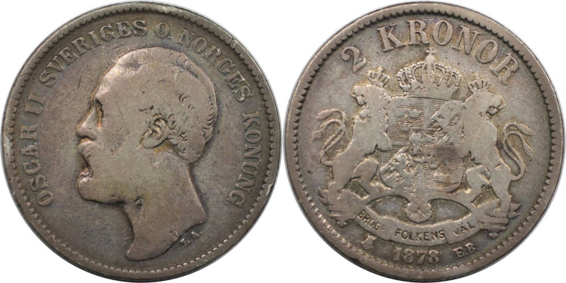 Europäische Münzen und Medaillen, Schweden / Sweden. Oskar II. (1872-1907). 2 Kr...