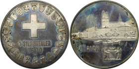 Europäische Münzen und Medaillen, Schweiz / Switzerland. Zürich. 1 Silbertaler 1970, Polierte Platte