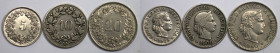 Europäische Münzen und Medaillen, Schweiz / Switzerland, Lots und Sammlungen. 5 Rappen 1939, Nickel, KM 26b (Vz+). 10 Rappen 1909, Kupfer-Nickel, KM 2...