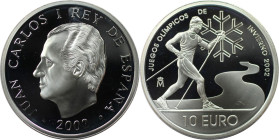 Europäische Münzen und Medaillen, Spanien / Spain. XIX. Olympische Winterspiele - Salt Lake City. 10 Euro 2002. 27,0 g. 0.925 Silber. 0.80 OZ. KM 1078...