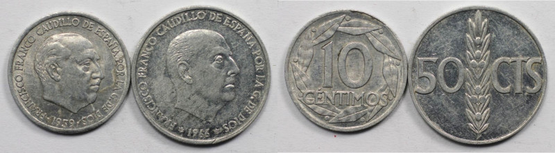 Europäische Münzen und Medaillen, Spanien / Spain, Lots und Sammlungen. 10 Centi...