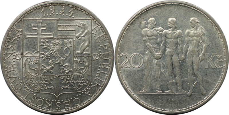 Europäische Münzen und Medaillen, Tschechoslowakei / Czechoslovakia. 20 Kronen 1...