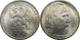 Europäische Münzen und Medaillen, Tschechoslowakei / Czechoslovakia. 150. Geburtstag von Bedrich Smetana. 100 Kronen 1974. 15,0 g. 0.700 Silber. 0.34 ...