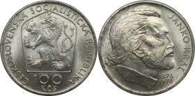 Europäische Münzen und Medaillen, Tschechoslowakei / Czechoslovakia. 100. Todestag von Janko Kral. 100 Kronen 1976. 15,0 g. 0.700 Silber. 0.34 OZ. KM ...
