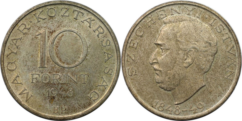 Europäische Münzen und Medaillen, Ungarn / Hungary. Istvan Szechenyi. 10 Forint ...