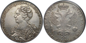 Russische Münzen und Medaillen, Katharina I. (1725-1727). Rubel 1726. Silber. Büste links. NGC AU DETAILS OBV SCRATCHED, CLEANED