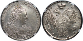 Russische Münzen und Medaillen, Anna Iwanowna (1730-1740). Rubel 1730. Silber. NGC AU DETAILS OBV REPAIRED