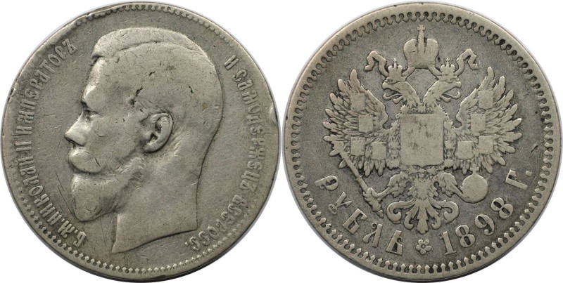 Russische Münzen und Medaillen, Nikolaus II. (1894-1918). 1 Rubel 1898. Silber. ...