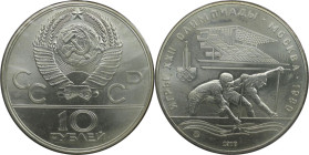Russische Münzen und Medaillen, UdSSR und Russland. XXII. Olympische Sommerspiele, Moskau 1980. 10 Rubel 1978. 33,30 g. 0.900 Silber. 0.96 OZ. KM Y# 1...