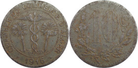 Weltmünzen und Medaillen, Algerien / Algeria. Chambre de commerce d’Alger. 10 Centimes 1916. Eisen. KM TnA6, Lec. 134. Sehr schön+. Selten!