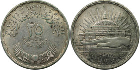 Weltmünzen und Medaillen, Ägypten / Egypt. 3. Jahr der Nationalversammlung. 25 Piastres 1960. Silber. KM 400. Vorzüglich