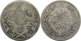 Weltmünzen und Medaillen, Ägypten / Egypt. Muhammad V. 10 Qirsh 1913 (AH 1327). KM 309. Fast Vorzüglich