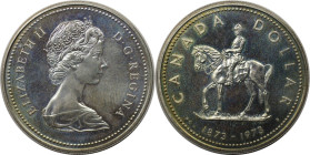 Weltmünzen und Medaillen, Kanada / Canada. "Mounty". 1 Dollar 1973. 23,33 g. 0.500 Silber. 0.38 OZ. KM 83. Stempelglanz