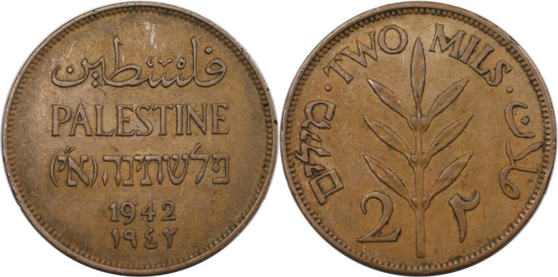 Weltmünzen und Medaillen, Palästina / Palestine. British Palästina. 2 Mils 1942....