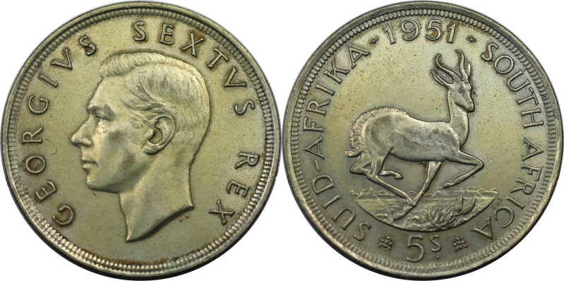 Weltmünzen und Medaillen, Südafrika / South Africa. George VI. (1936-1952). 5 Sh...