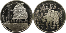 Medaillen und Jetons, Gedenkmedaillen. Niederlande / Nederland. Rembrandt van Rijn - Nachtwacht 1642 Medaille. Kupfer-Nickel. Stempelglanz