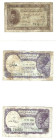 Banknoten, Ägypten / Egypt, Lots und Sammlungen. 3 x 5 Piastres 1940. Lot von 3 Banknoten. III-IV