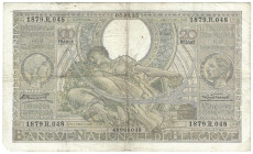 Banknoten, Belgien / Belgium. 100 Francs / 20 Belgas 15.09.1935. Pick 107. III