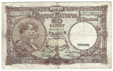 Banknoten, Belgien / Belgium. 20 Francs 19.04.1943. Pick: 111. III-