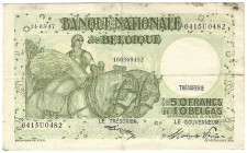 Banknoten, Belgien / Belgium. Leopold III. 50 Francs / 10 Belgas 24.03.1947. Pick 106. III