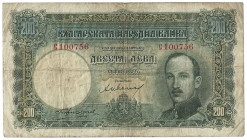 Banknoten, Bulgarien / Bulgaria. 200 Leva 1929. Pick: 50. III