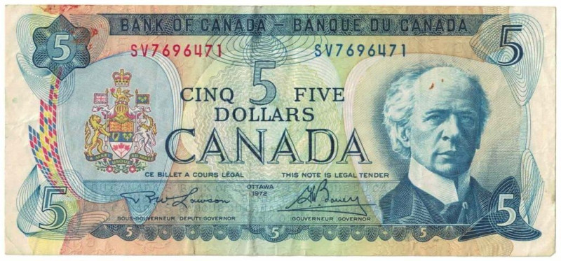 Banknoten, Kanada / Canada. 5 Dollars 1972. Pick 87b. II