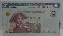 Banknoten, Lots und Sammlungen Banknoten. Haiti 10 Gourdes 2004 (P.272), Jamaica 10 Dollars 1989 (P.71c). Lot von 2 Stück. I