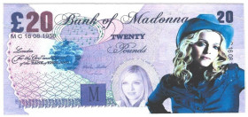 Banknoten, Fantasy Spielgeld / Fantasy play money. Madonna. 20 Pounds. Unc