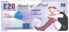 Banknoten, Fantasy Spielgeld / Fantasy play money. Pink. 20 Pounds. Unc