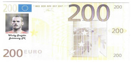 Banknoten, Fantasy Spielgeld / Fantasy play money. Serie Fußballhelden. 200 Euro ND. Unc