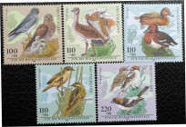 Briefmarken / Postmarken, Deutschland / Germany. BRD. Für die Wohlfahrtspflege 1998, Bedrohte Vogelarten. Set 5 Stück. L2015-2019. **