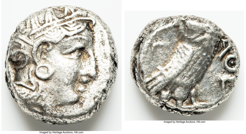 ATTICA. Athens. Ca. 393-294 BC. AR tetradrachm (21mm, 16.85 gm, 8h). Choice Fine...