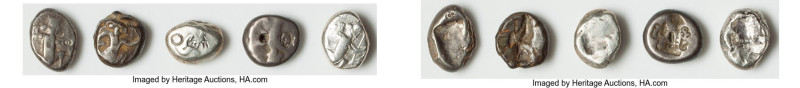 ANCIENT LOTS. Greek. Achaemenid Persia. Ca. 5th-3rd century BC. Lot of five (5) ...