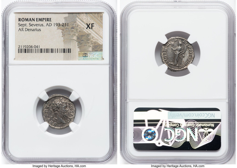 ANCIENT LOTS. Roman Imperial. Septimius Severus (AD 193-211). Lot of five (5) AR...