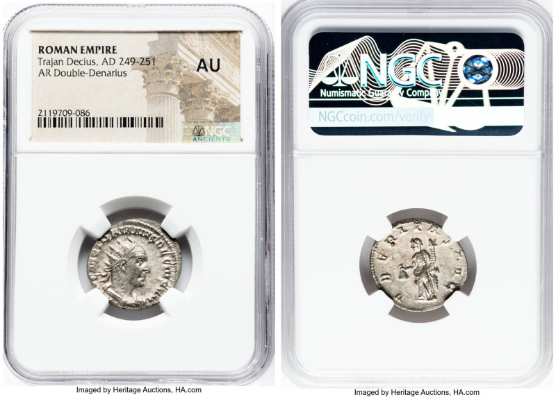 ANCIENT LOTS. Roman Imperial. Lot of five (5) AR antoniniani. NGC XF-AU, bent. I...