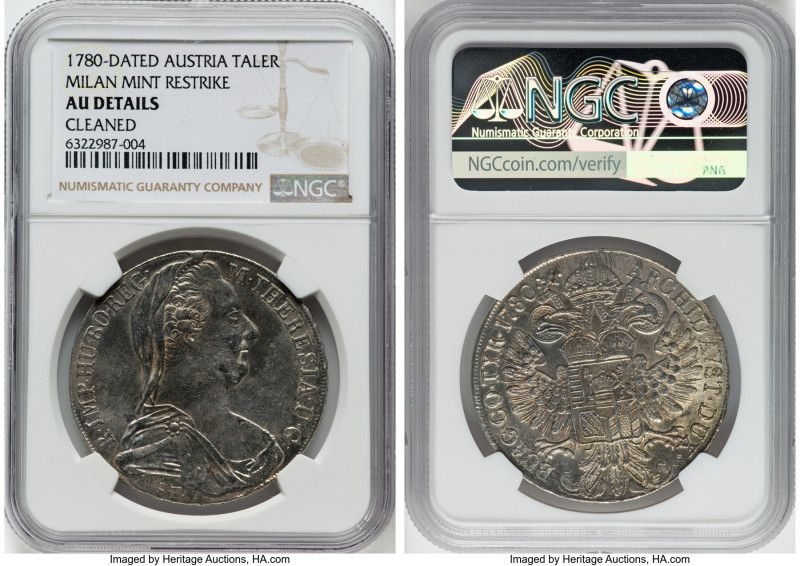 Maria Theresa 4-Piece Lot of Certified Assorted Restrike Talers 1780-Dated NGC, ...