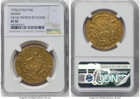 Genoa. Republic gold 96 Lire 1793/2 XF40 NGC, Genoa mint, KM-A251, Fr-444. Value divided by cloud. HID09801242017 © 2022 Heritage Auctions | All Right...