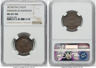 Kingdom of Napoleon. Napoleon I 3 Centesimi 1813-M MS63+ Brown NGC, Milan mint, KM-C2.2. From the Meduno Collection HID09801242017 © 2022 Heritage Auc...