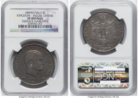 Kingdom of Napoleon. Napoleon I 5 Lire 1809-M XF Details (Surface Hairlines) NGC, Milan mint, KM10.4. Kingdom in incuse letters on edge. From the Medu...