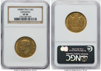 Kingdom of Napoleon. Napoleon I gold 40 Lire 1808-M VF30 NGC, Milan mint, KM12. From the Meduno Collection HID09801242017 © 2022 Heritage Auctions | A...