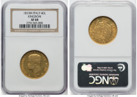 Kingdom of Napoleon. Napoleon I gold 40 Lire 1810-M XF40 NGC, Milan mint, KM12. From the Meduno Collection HID09801242017 © 2022 Heritage Auctions | A...