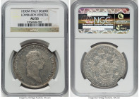 Lombardy - Venetia. Francis I Scudo 1830-M AU55 NGC, Milan mint, KM-C8.1. From the Meduno Collection HID09801242017 © 2022 Heritage Auctions | All Rig...