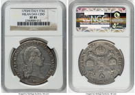 Milan. Franz II Pair of Certified Assorted Crocione (Kronentaler) NGC, 1) Crocione 1793-M - XF45 2) Crocione 1795-M - F15 Milan mint, KM239, Dav-1390....