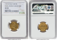 Papal States. Clement XII gold Scudo d'Oro Anno VI (1735) AU58 NGC, Rome mint, KM869 (not KM868 as tagged), Fr-220. HID09801242017 © 2022 Heritage Auc...