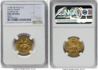 Papal States. Clement XII gold Zecchino ND (1738-1739) UNC Details (Bent) NGC, Rome mint, KM888. Two year type. HID09801242017 © 2022 Heritage Auction...