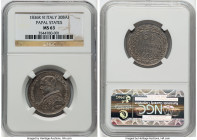 Papal States. Gregory XVI 30 Baiocchi Anno VI (1836)-R MS63 NGC, Rome mint, KM1109. From the Meduno Collection HID09801242017 © 2022 Heritage Auctions...