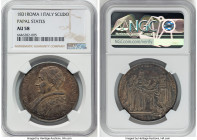 Papal States. Gregory XVI Scudo Anno I (1831)-R AU58 NGC, Rome mint, KM1315.1, Dav-191. HID09801242017 © 2022 Heritage Auctions | All Rights Reserved