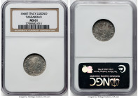 Tassarolo. Livia Centurioni Malaspina Luigino 1666-T MS61 NGC, Tassarolo mint, KM52.1. These issues were struck in imitation of the 1/12 Ecus issued u...