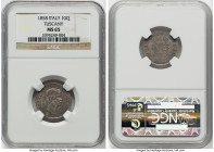 Tuscany. Leopold II 10 Quattrini 1858 MS65 NGC, KM-C67. From the Meduno Collection HID09801242017 © 2022 Heritage Auctions | All Rights Reserved